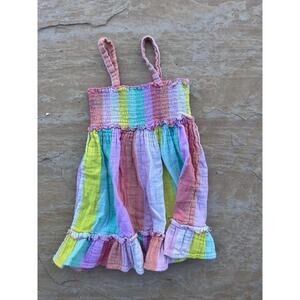 Toddler Dress Size 4T By Peek Multicolor Tank Top